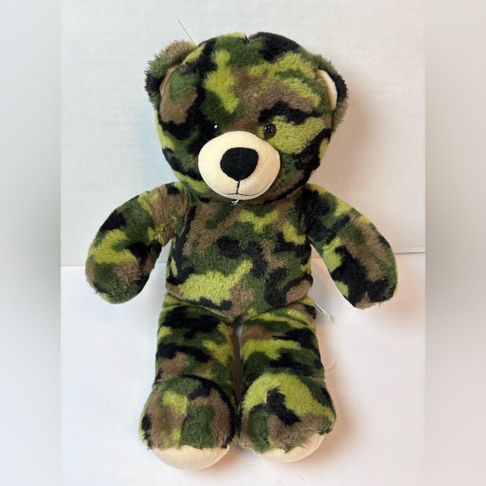 Build a Bear Workshop camouflage camo military 16” plush bear